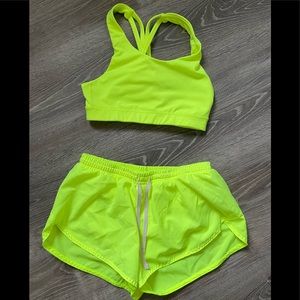 Old Navy Active Workout Set - Neon Yellow